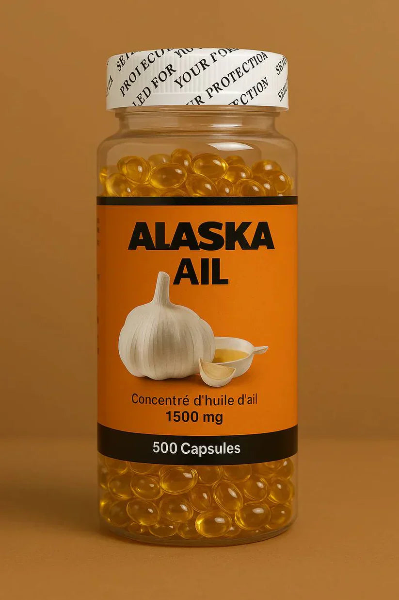🔥 ALASKA AIL – La puissance de l’ail dans une capsule(500 gélules): 💊 Renforce ton cœur, protège ton corps.